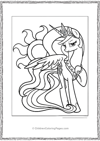 Princess Celestia Coloring Page Free PDF Printable