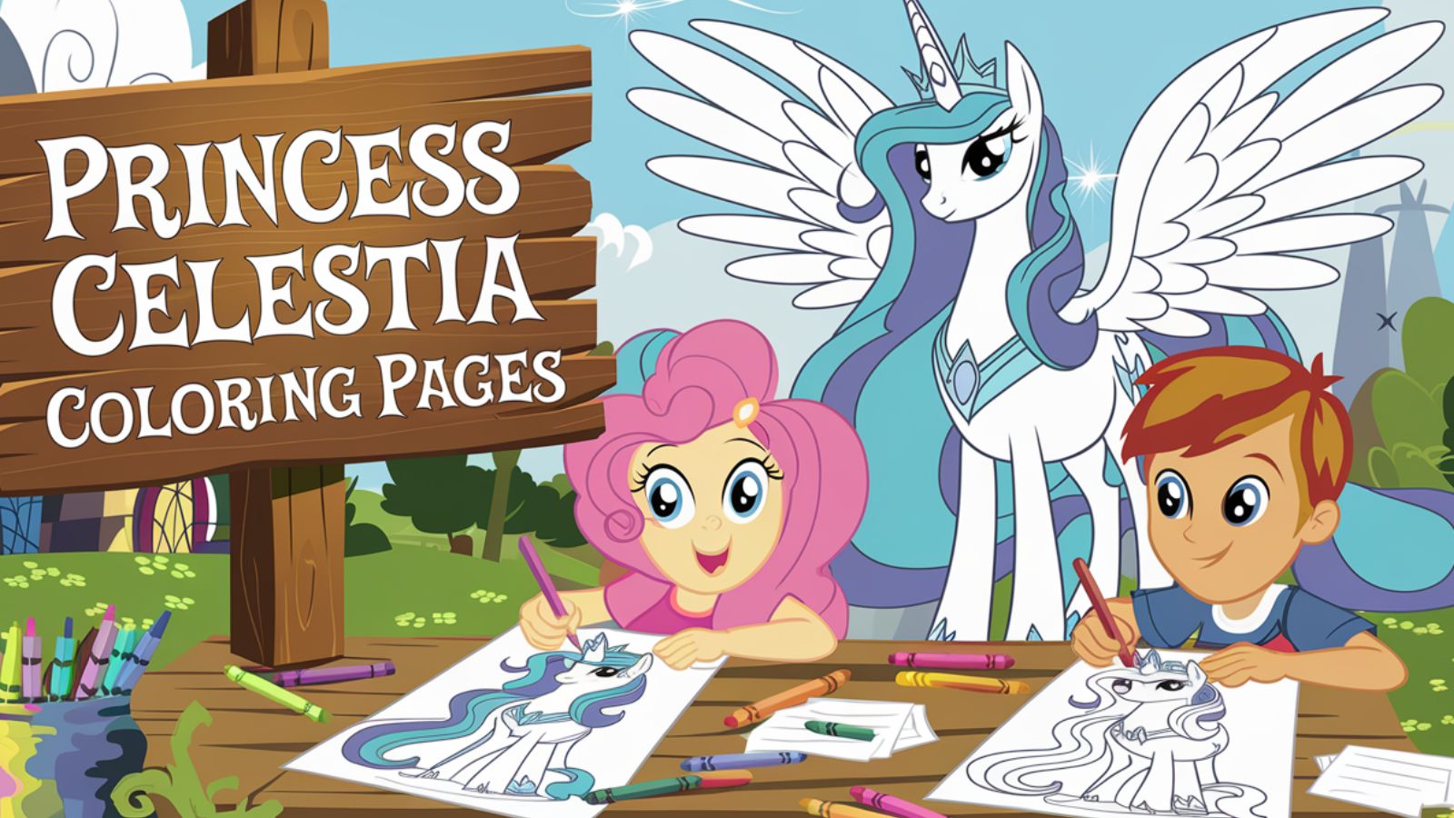 Princess Celestia Coloring Pages – Free PDF Printables 🦄💜🌞🌻