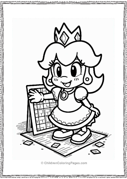 Princess Daisy Creating A Mosaic Free PDF Printable