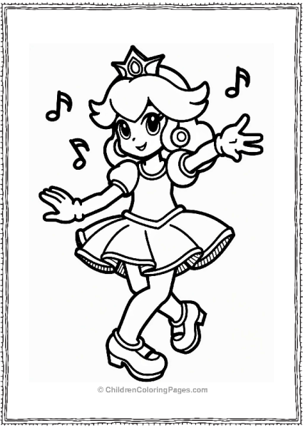 Princess Daisy In A Dance Costume Free PDF Printable