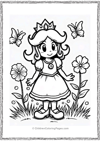 Princess Daisy In A Flower Meadow Free PDF Printable