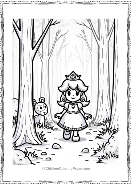 Princess Daisy In A Forest Free PDF Printable