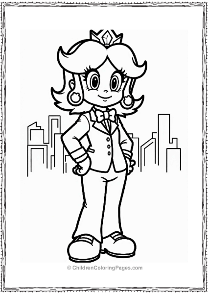 Princess Daisy In A Formal Suit Free PDF Printable