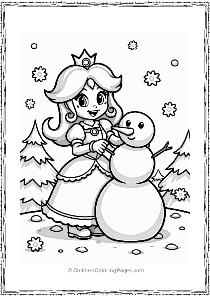 Princess Daisy In A Snowy Wonderland Free PDF Printable