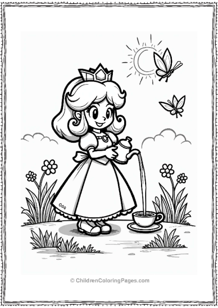 Princess Daisy In A Sunny Garden Free PDF Printable
