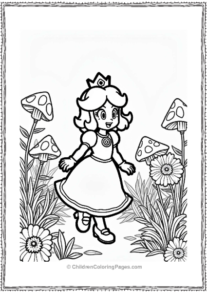 Princess Daisy In A Whimsical Garden Free PDF Printable