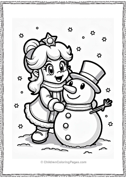 Princess Daisy In A Winter Wonderland Free PDF Printable