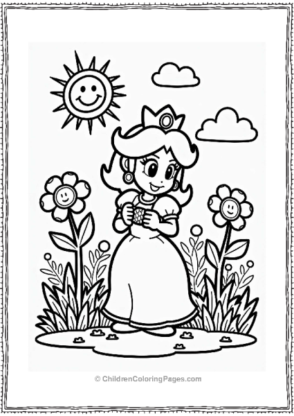 Princess Daisy In Her Magical Garden Free PDF Printable