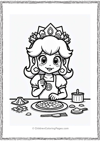 Princess Daisy Making A Flower Crown Free PDF Printable