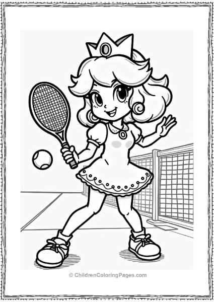 Princess Daisy Playing Tennis Free PDF Printable