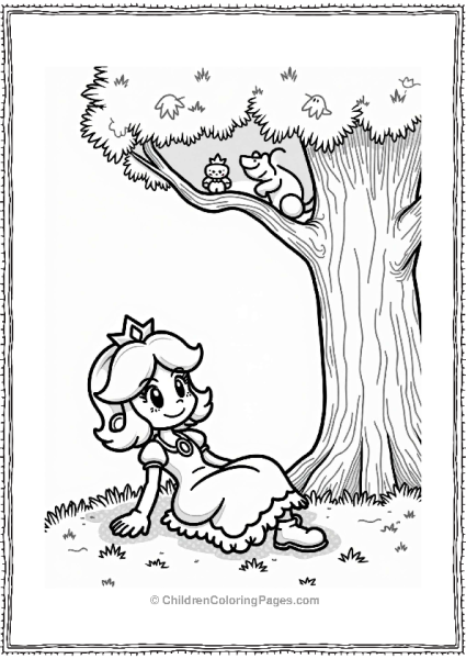Princess Daisy Under A Tree Free PDF Printable