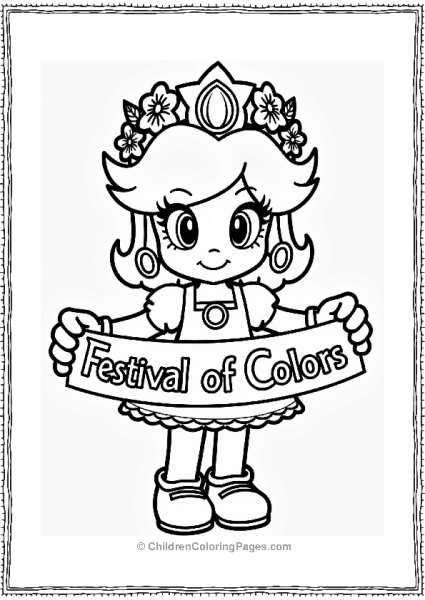 Princess Daisy With Flower Crown Free PDF Printable