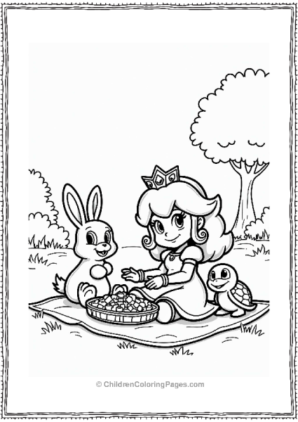 Princess Daisys Picnic With Friends Free PDF Printable