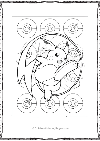 Raichu Coloring Page Free PDF Printable