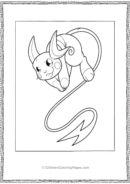 Raichu With Long Tail Free PDF Printable