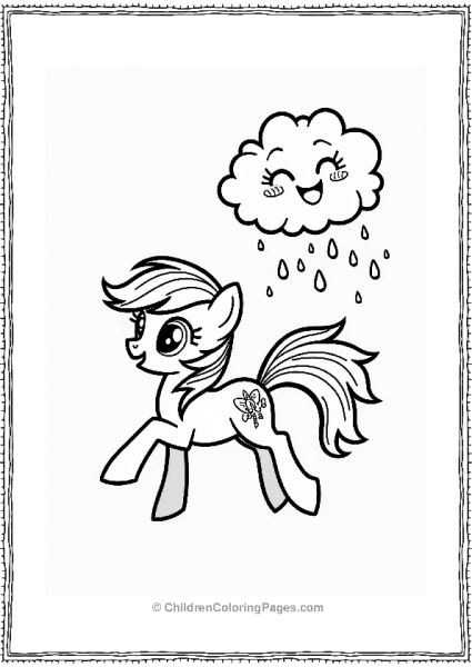 Rainbow Dash And A Thundercloud Free PDF Printable