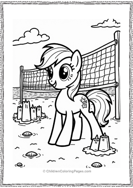 Rainbow Dash And Friends At The Beach Free PDF Printable