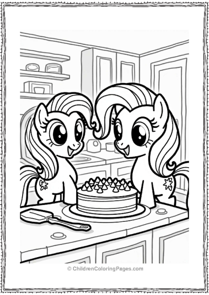 Rainbow Dash And Pinkie Pie Baking Together Free PDF Printable
