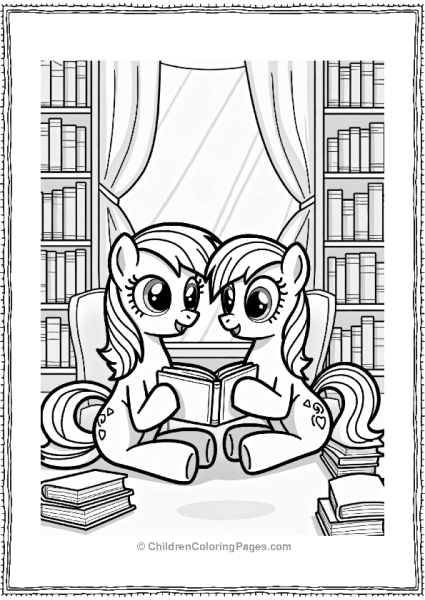 Rainbow Dash And Twilight Sparkle Reading Free PDF Printable