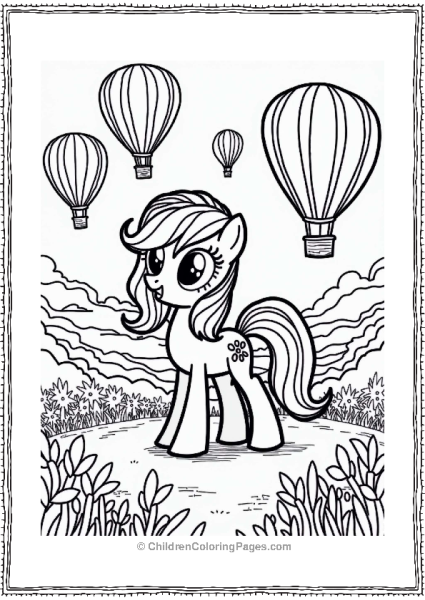 Rainbow Dash At A Balloon Festival Free PDF Printable