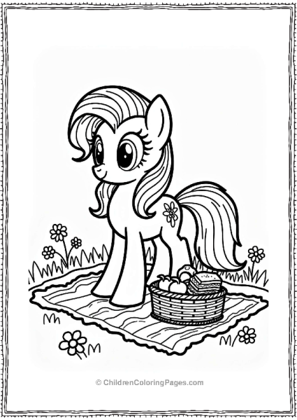Rainbow Dash At A Picnic Free PDF Printable