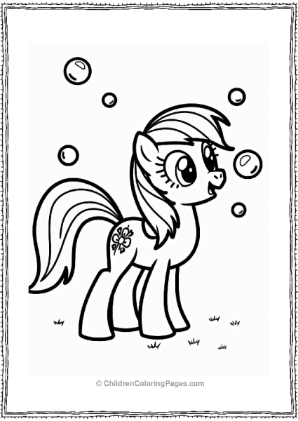 Rainbow Dash Blowing Bubbles Free PDF Printable