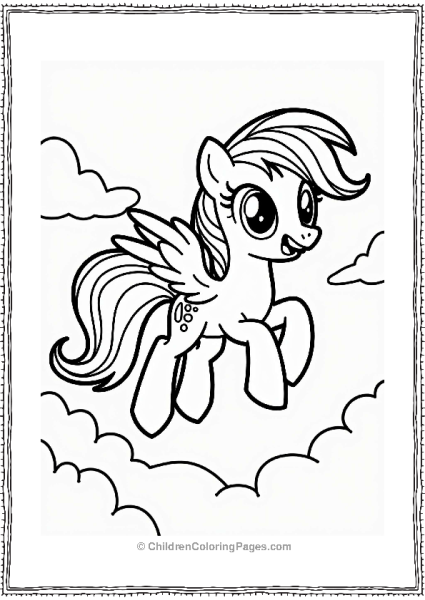 Rainbow Dash Soaring Through The Sky Free PDF Printable