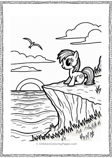 Rainbow Dash Watching The Sunset Free PDF Printable