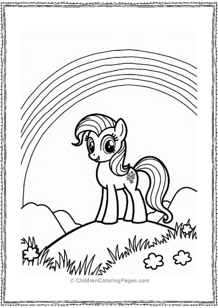 Rainbow Dash With A Bright Rainbow Free PDF Printable