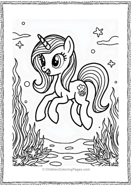 Rainbow Dash With A Merpony Free PDF Printable