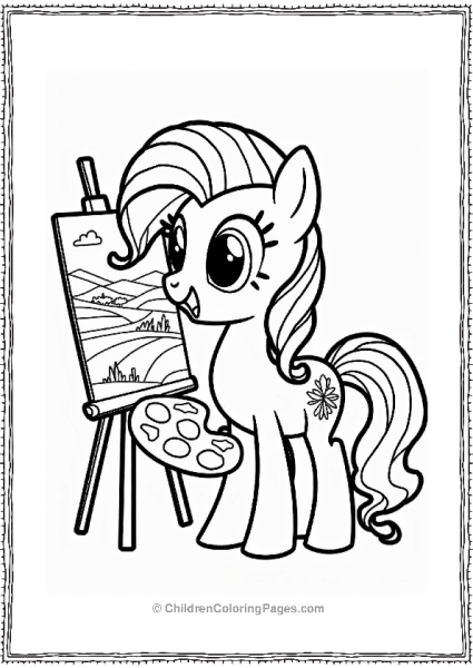 Rainbow Dash With A Painter S Palette Free PDF Printable