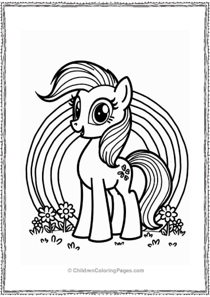 Rainbow Dash With A Vibrant Rainbow Free PDF Printable