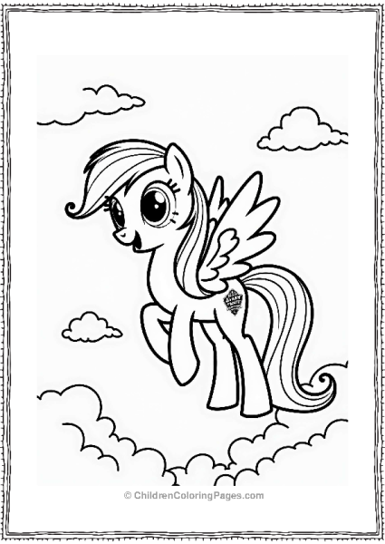 Rainbow Dash With The Cutie Mark Crusaders Free PDF Printable