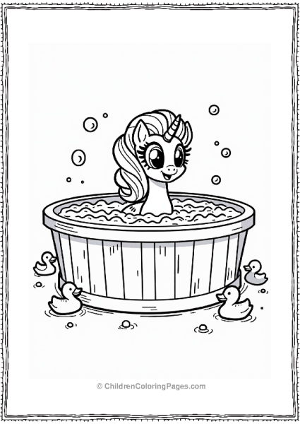 Rarity And Friends In A Hot Tub Free PDF Printable