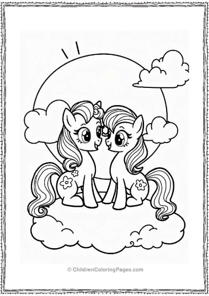Rarity And Rainbow Dash Sharing Secrets Free PDF Printable