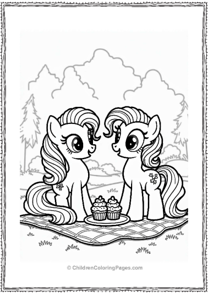 Rarity And Twilight Sparkle At The Picnic Free PDF Printable