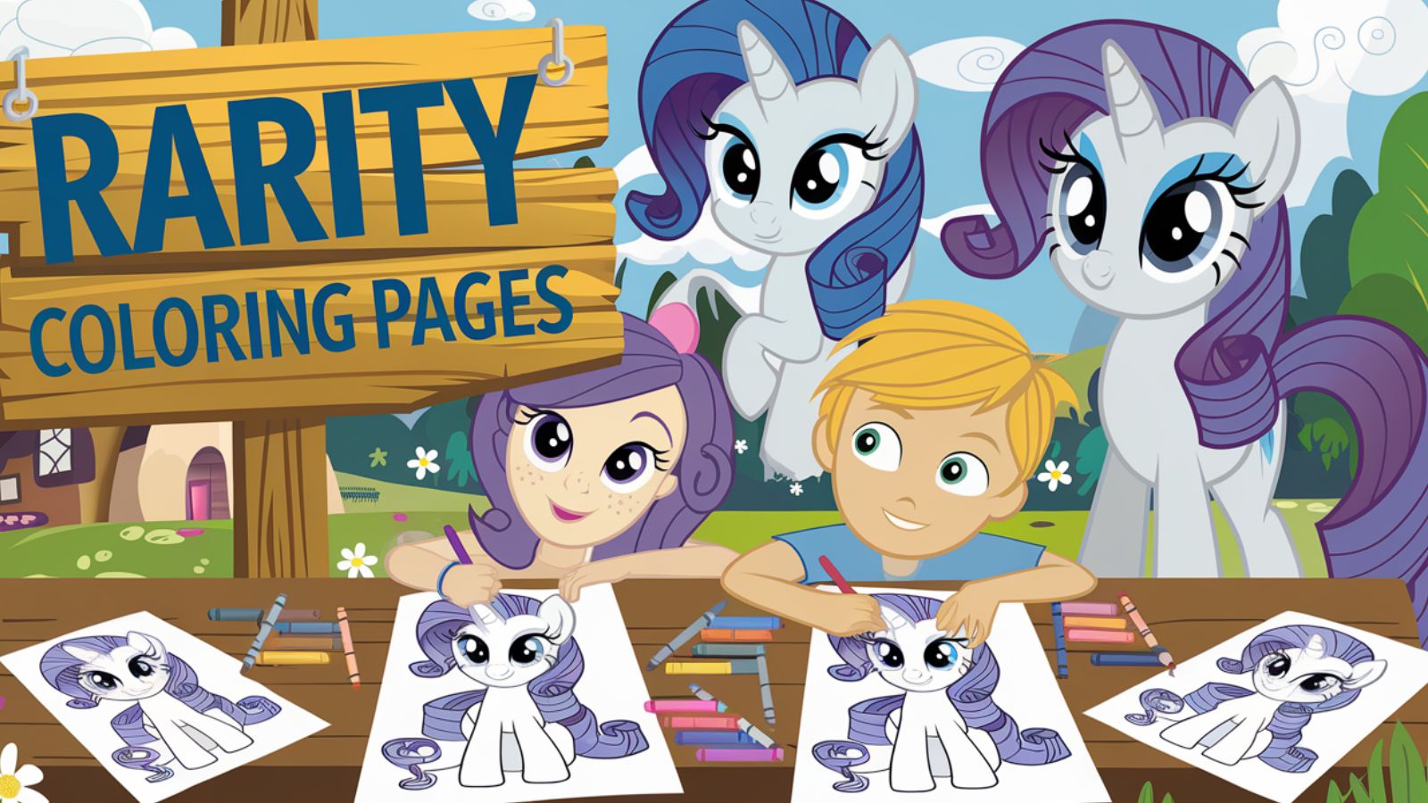 Rarity Coloring Pages – Free PDF Printables 🌟🐎🎠🧲