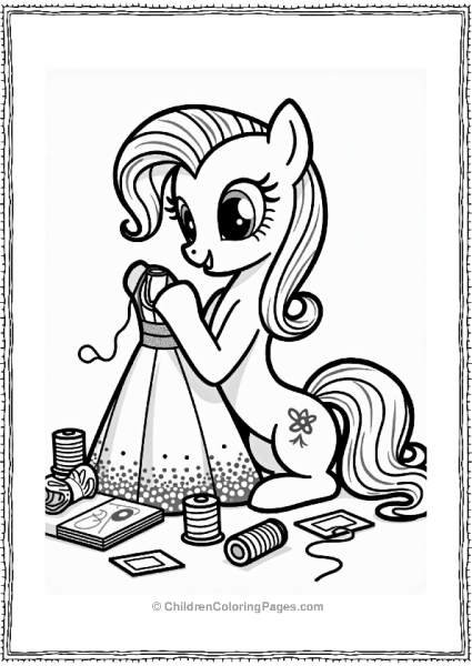 Rarity Creating A Dress Free PDF Printable