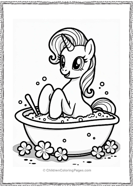 Rarity Enjoying A Relaxing Foot Bath Free PDF Printable