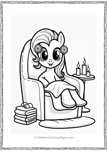 Rarity Enjoying A Spa Day Free PDF Printable