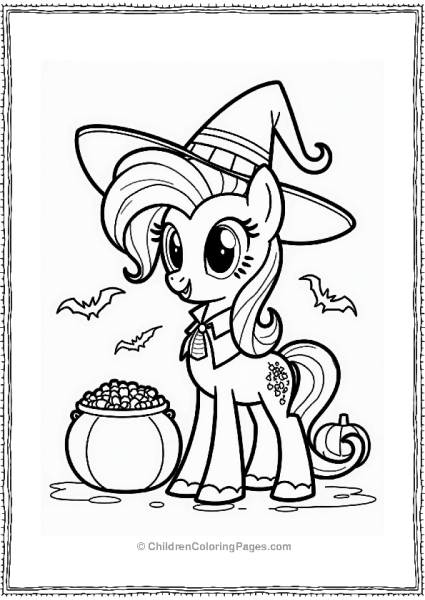 Rarity The Stylish Witch At Halloween Party Free PDF Printable