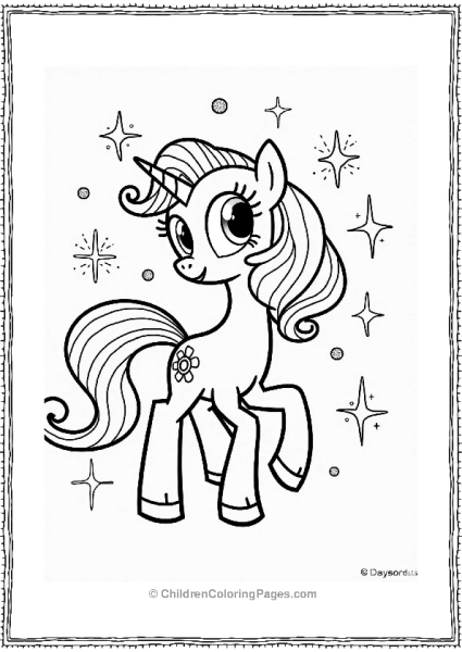 Rarity Twirling In Magical Sparkles Free PDF Printable