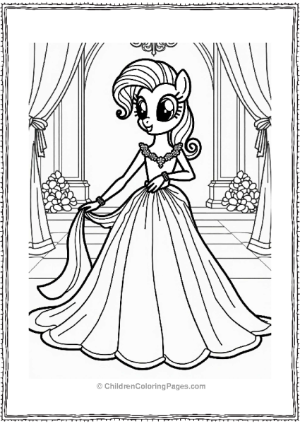 Rarity With A Glamorous Train At The Gala Free PDF Printable