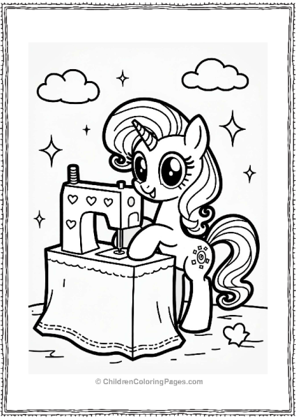 Rarity With A Magical Sewing Machine Free PDF Printable