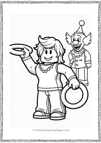 Roblox Avatar Playing Ring Toss Game Free PDF Printable