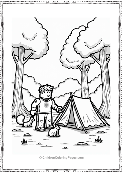 Roblox Character Camping In The Forest Free PDF Printable