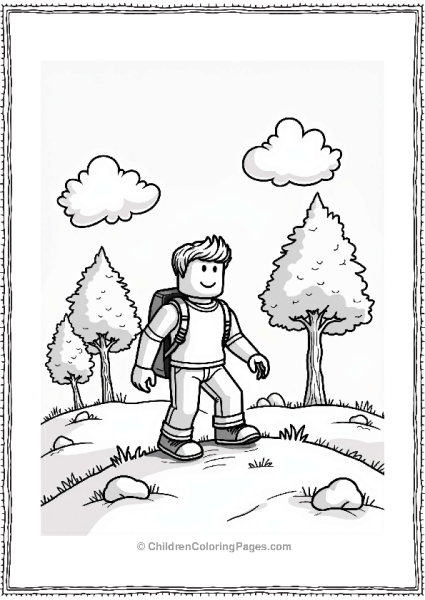 Roblox Character Hiking In Nature Free PDF Printable