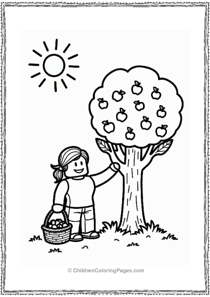 Roblox Character Picking Apples Free PDF Printable