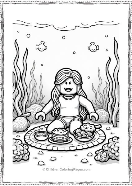 Roblox Character Underwater Picnic Free PDF Printable
