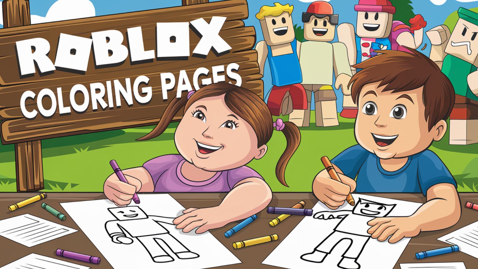 Roblox Coloring Pages – Free PDF Printables  🎮🕹️🧠